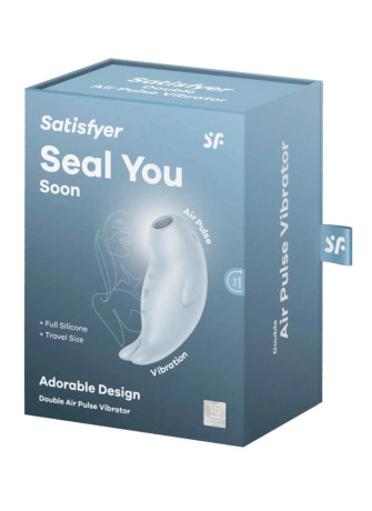 Stimulateur de clitoris vibration et air pulsé USB bleu Seal You Soon Satisfyer - CC597851